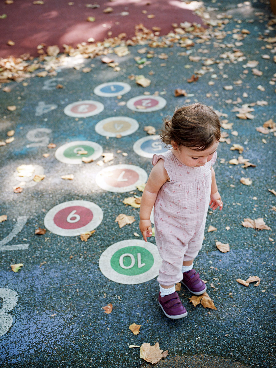 Child playing in park